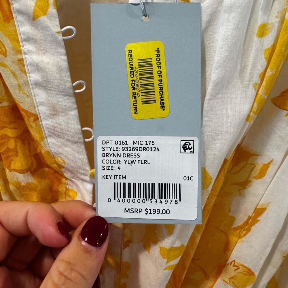 ANTONIO MELANI Yellow Floral Dress - Picture 2 of 6